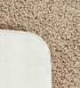 Beige Solid 100% Polyester 59x23.6 Inches AntiSkid Bath Mat