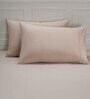 Beige Solid 144 TC 100% Cotton Double Bedsheet with 2 Pillow Covers