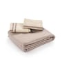 Beige Solid 144 TC 100% Cotton King Sized Bed Sheets with 2 Pillow Covers