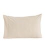 Beige Solid 200TC Cotton 20 x 30 Inches Pillow Covers (Set of 2)