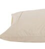 Beige Solid 200TC Cotton 20 x 30 Inches Pillow Covers (Set of 2)