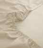 Beige Solid 200 TC Cotton Double Bed Fitted Sheet with 2 Pillow Case 20 Collection