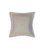 Beige Solid 300 TC Cotton 2 Pillow Case Euro Set
