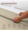 Beige Solid 400 TC Cotton Double Sized Duvet Cover