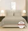 Beige Solid 400 TC Cotton Double Sized Duvet Cover
