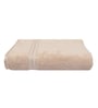 Beige Solid 500 GSM Cotton Bath Towel