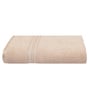 Beige Solid 500 GSM Cotton Bath Towel