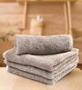 Beige Solid 500 GSM Cotton Face Towels (Set of 4)