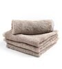 Beige Solid 500 GSM Cotton Face Towels (Set of 4)