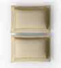 Beige Solid Beige With Scallop Border 1000 TC Cotton King Double Bedsheet With 2 Pillow Covers