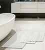 Beige Solid Cotton 20x31 Inches Anti Skid Bath Mat
