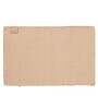 Beige Solid Cotton 24x16 Inches AntiSkid Bath Mat