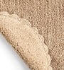 Beige Solid Cotton 24x16 Inches Max Absorbant Bath Mat