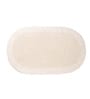 Beige Solid Cotton 31x20 Inches AntiSkid Bath Mat
