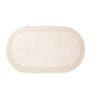 Beige Solid Cotton 31x20 Inches AntiSkid Bath Mat