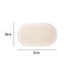 Beige Solid Cotton 31x20 Inches AntiSkid Bath Mat