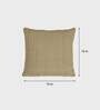 Beige Solid Cotton 16 x 16 Inch Cushion Covers (Pack of 5)