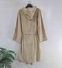 Beige Solid Cotton Unisex Bath Robe (XL)