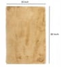 Beige Solid Faux Leather 20x30 Inches AntiSkid Bath Mat