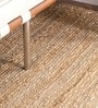 Beige Solid Jute 3 ft x 5 ft Hand Woven Carpet