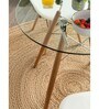 Beige Solid Jute 3 ftx3 ft Hand Woven Carpet