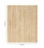 Beige Solid Jute 5 ft x 7 ft Hand Woven Carpet