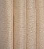 Beige Solid Jute 7 Ft Light Filtering Eyelet Door Curtain