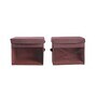 Brown Solid Linen Foldable Underbed Organiser Set Of 2