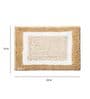 Beige Abstract Microfibre 24x16 Inches Super Soft Bath Mat