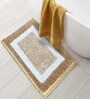 Beige Abstract Microfibre 24x16 Inches Super Soft Bath Mat