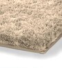 Beige Solid Microfiber 3 X 5 Feet Tufted Carpet
