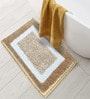 Beige Abstract Microfibre 32x20 Inches Super Soft Bath Mat