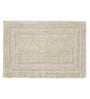 Beige Solid MicroFibre 14x10 Inches Antiskid Bath Mats