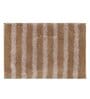 Beige Striped MicroFibre 14x10 Inches Antiskid Bath Mats