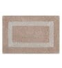 Beige Geometric MicroFibre 14x10 Inches Antiskid Bath Mats