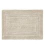 Beige Solid MicroFibre 14x10 Inches Antiskid Bath Mats