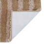 Beige Striped MicroFibre 14x10 Inches Antiskid Bath Mats