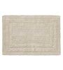 Beige Solid MicroFibre 14x10 Inches Antiskid Bath Mats