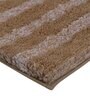 Beige Striped MicroFibre 14x10 Inches Antiskid Bath Mats