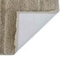 Beige Striped MicroFibre 14x10 Inches Antiskid Bath Mats