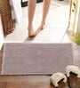 Beige Solid MicroFibre 15x10 Inches Antiskid Bath Mats
