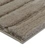 Beige Striped MicroFibre 15x10 Inches Antiskid Bath Mats