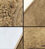 Beige Solid Microfibre 17x12 Inches AntiSkid Door Mat