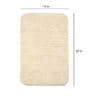Beige Solid Microfibre 20x14 Inches AntiSkid Bath Mats (Set of 2)