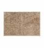 Beige Solid Microfibre 23x15 Inches AntiSkid Bath Mat