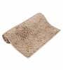 Beige Solid Microfibre 23x15 Inches AntiSkid Bath Mat