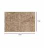 Beige Solid Microfibre 23x15 Inches AntiSkid Bath Mat