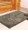 Beige Solid Microfibre 24x16 Inches AntiSkid Bath Mat