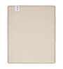 Beige Solid Polyester 24x16 Inches AntiSkid Bath Mat (1 Pc)