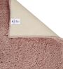 Beige Solid Polyester 24x16 Inches AntiSkid Bath Mat (1 Pc)